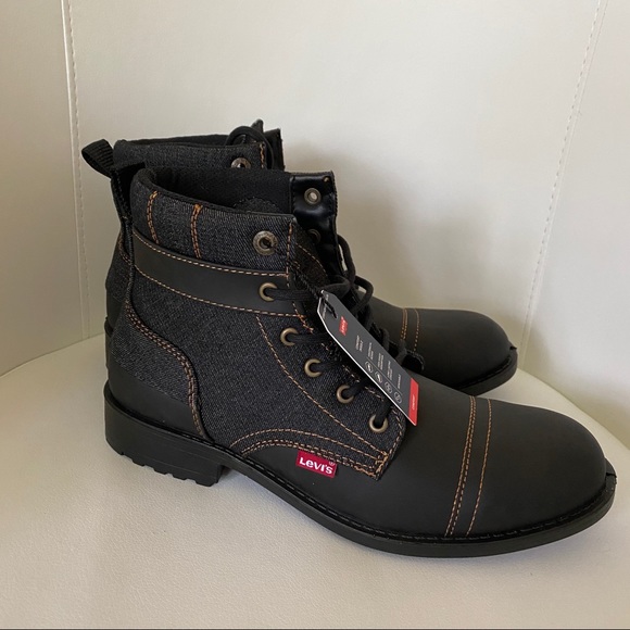 denim levi boots